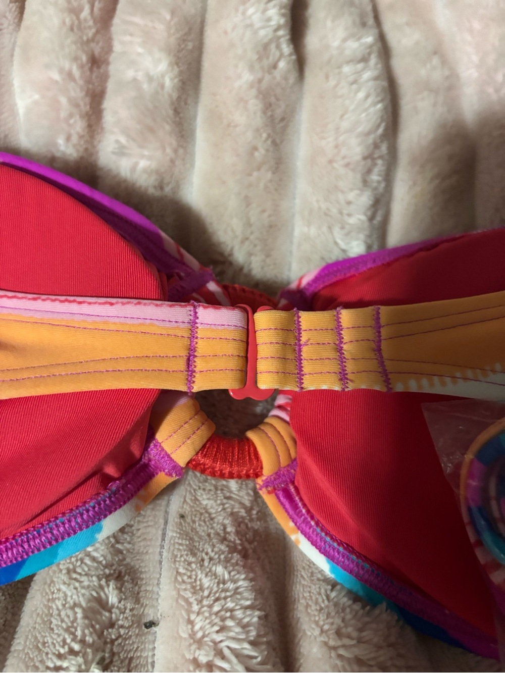 : Aerie Striped Bandeau Bikini Set High Rise Bottoms Multicolor M NWOT - Picture 9 of 10